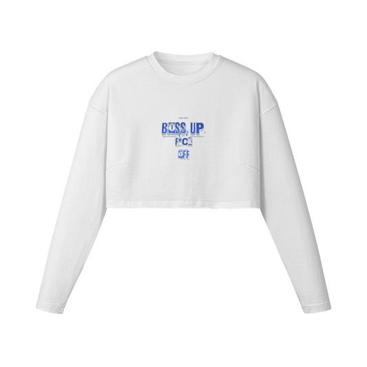 Boss up crop long-sleeved